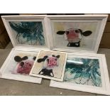 Three assorted Shirley Macarthur Artistic Britain framed prints and two Caroline Ashwood Artistic