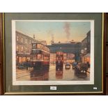 'Eric Bottomley - Twilight of the Trams' framed print,