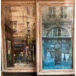 2 x 'Chiu Tak Hak' framed prints of Le Relass des Arts and Bouchons,