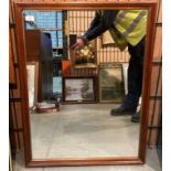 Oak framed wall mirror,