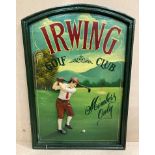 Irwing Golf Club Members Only wooden wall hung sign 70 x 48cm