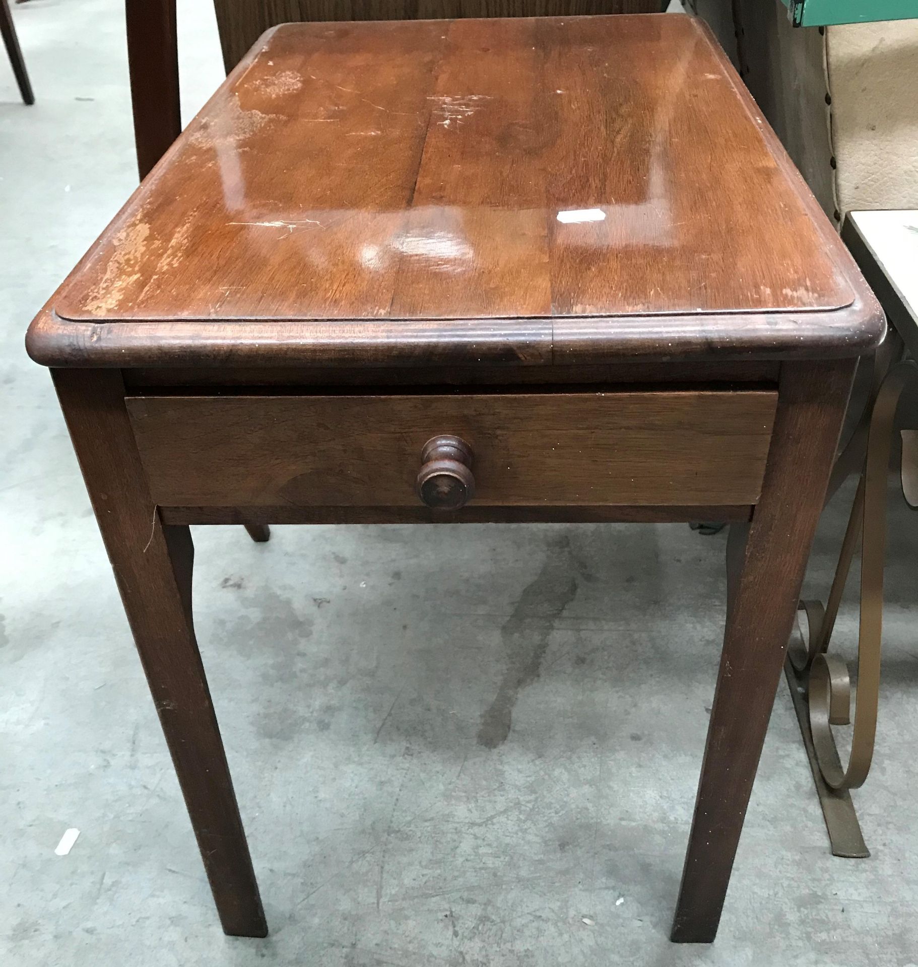 A mahogany finish demi lune hall table, - Image 2 of 3