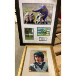 Frankie Dettori signed framed photo by A1 Sporting Items Ltd and a K.