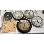 An International Time Recorder circular electric wall clock (damaged face),