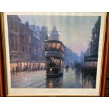 'Geoff Lea - Edwardian Reflections' framed print of Leeds by Lea & Owen Prints 1995 - 44 x 50cm