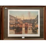 'Eric Bottomley - Twilight of the Trams' framed print,