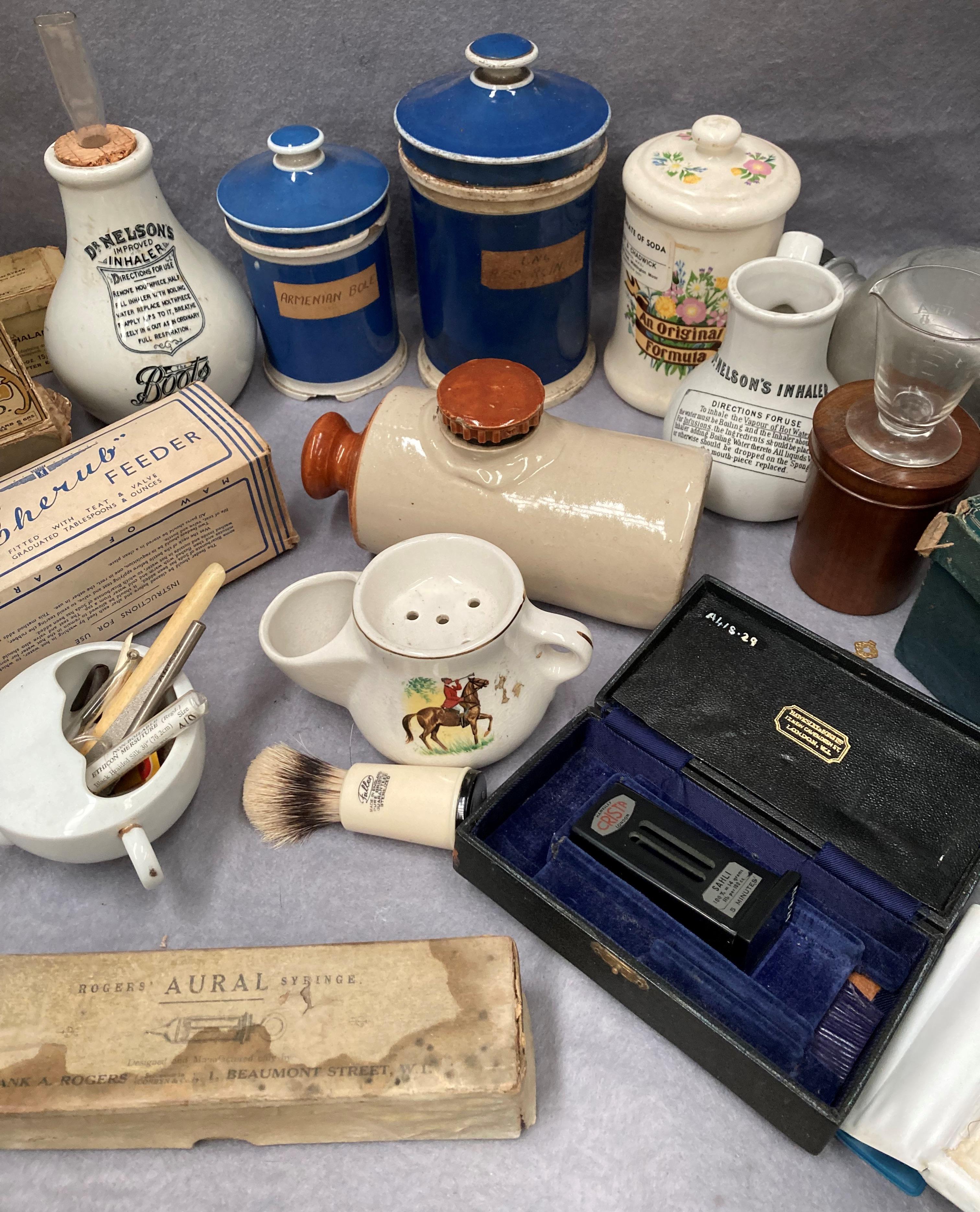 Contents to box a collection of 1940-50's Apothecary items - vintage doctors/chemists equipment - - Image 3 of 10