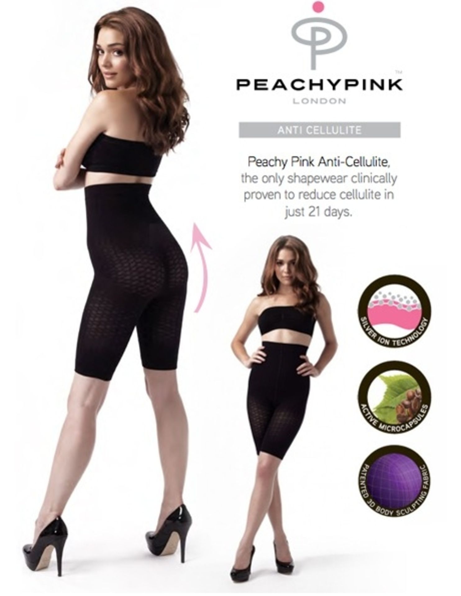 5 x Peachy Pink Anti-Cellulite Slimming Pants - Amazon 14.