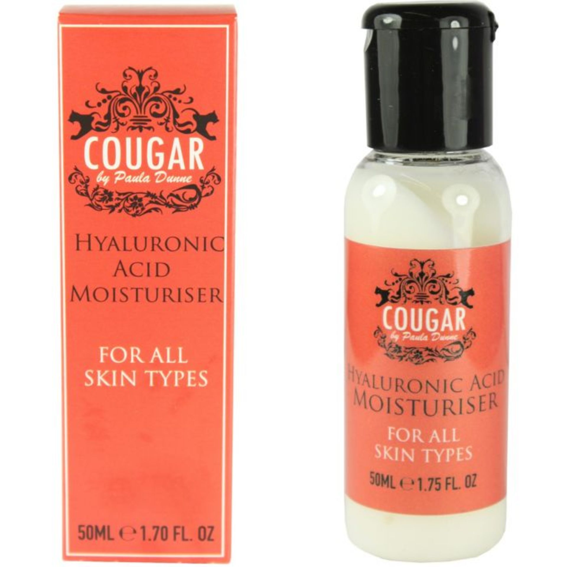 55 x Cougar Hyaluronic Acid Facial Moisturiser 50ml RRP 8.