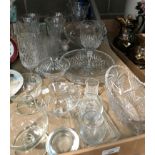 23 glass items, bowls, drinking glasses,