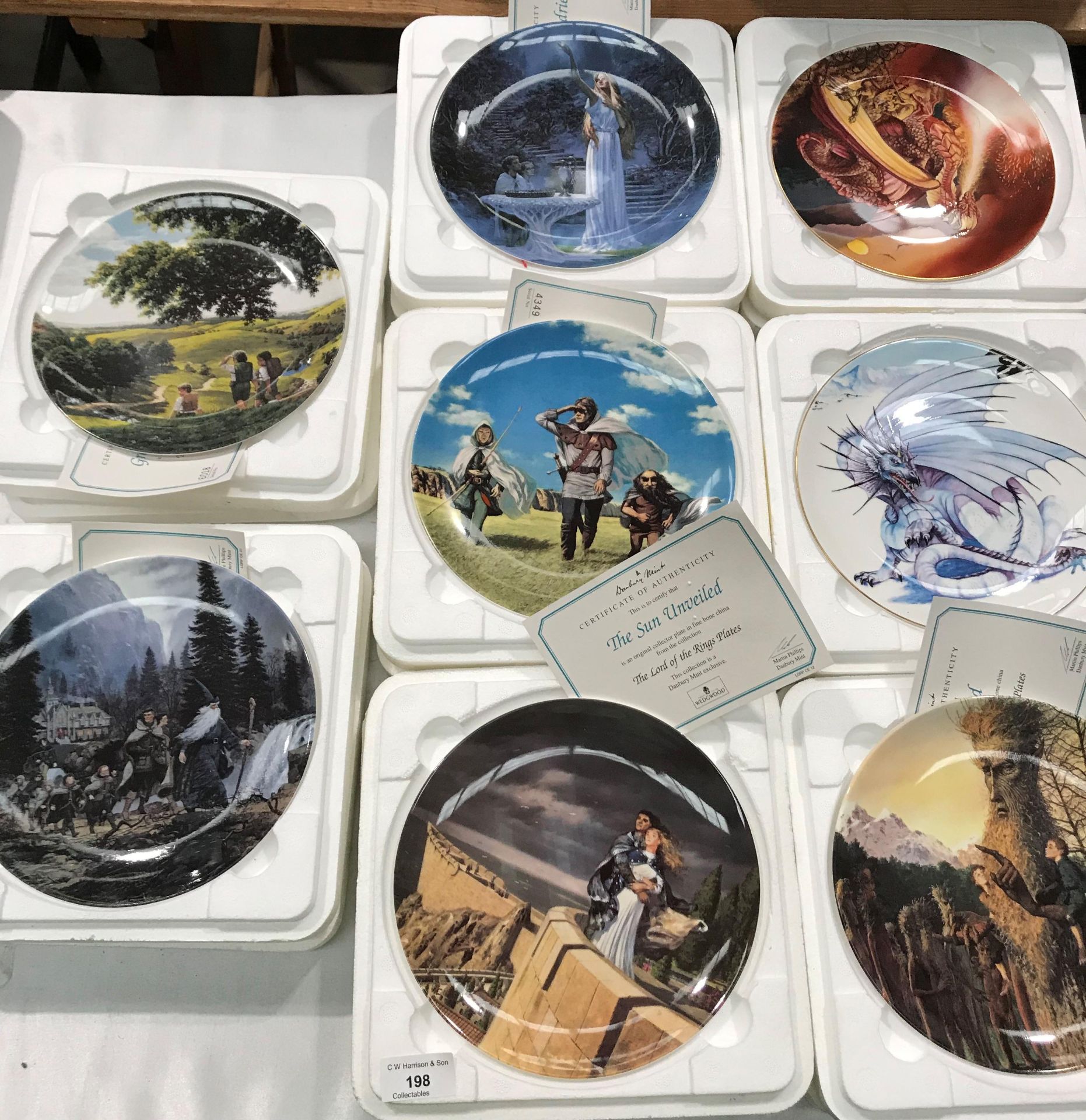 Eight Wedgwood The Lord of The Rings Plates