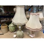Six assorted table lamps,