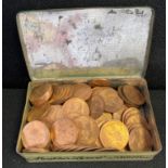 Tin of uncirculated pennies