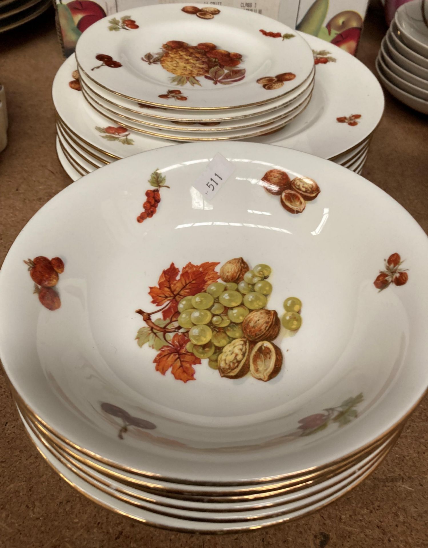 Royal Worcester part tea service, Astley pattern, 17 pieces, one Nanrich pottery, six bowls, - Image 2 of 2