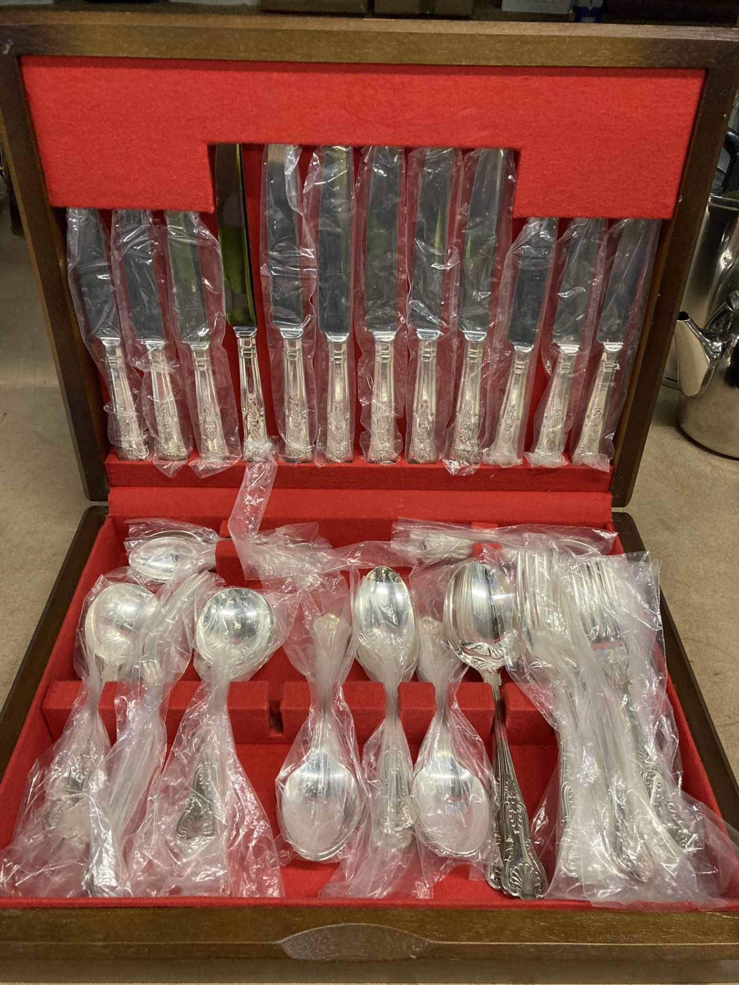 A canteen of silver plated cutlery,