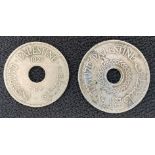 Palestine 10 mils 1927 & 20 mils 1933