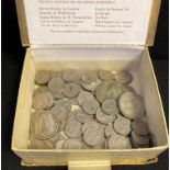 Box of Irish coins,