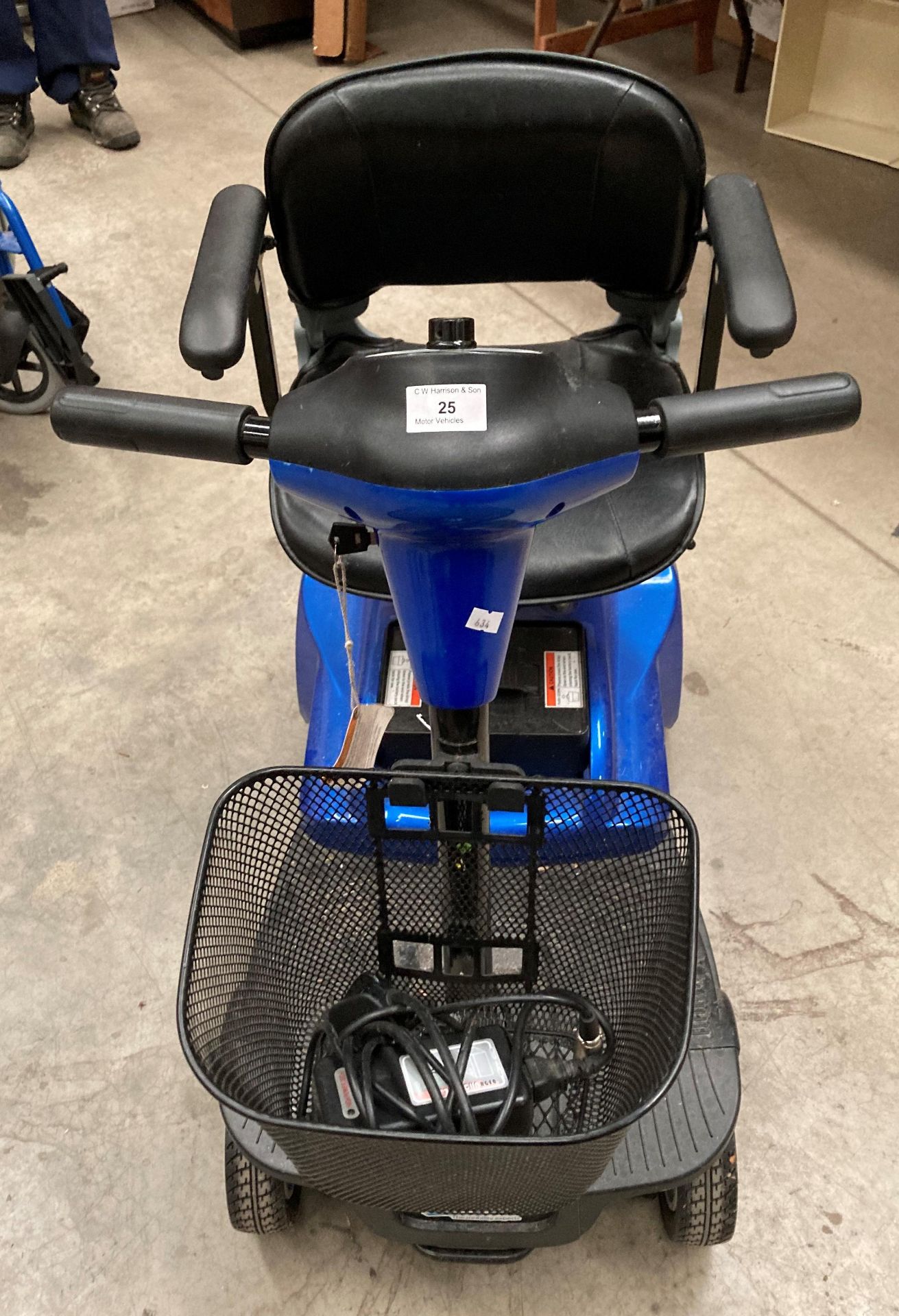 A Care Co Eclipse four wheel mobility scooter in blue complete with charger and key (we have now - Image 2 of 4