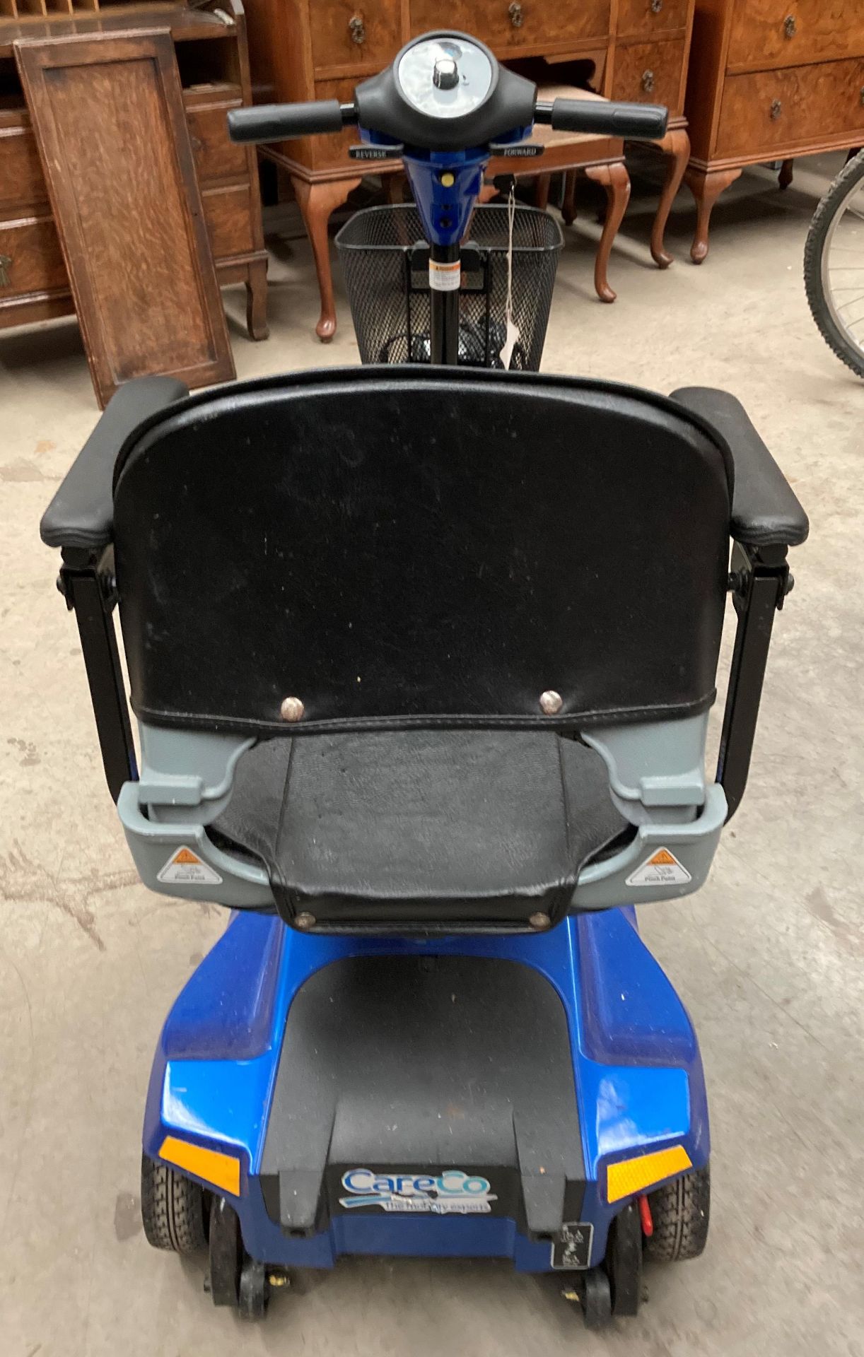 A Care Co Eclipse four wheel mobility scooter in blue complete with charger and key (we have now - Image 4 of 4