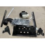 Metal sump guard and sundry metal Land Rover parts