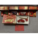 Five assorted Matchbox Models of Yesteryear , 1936 Leyland Cub fire engine FK7,