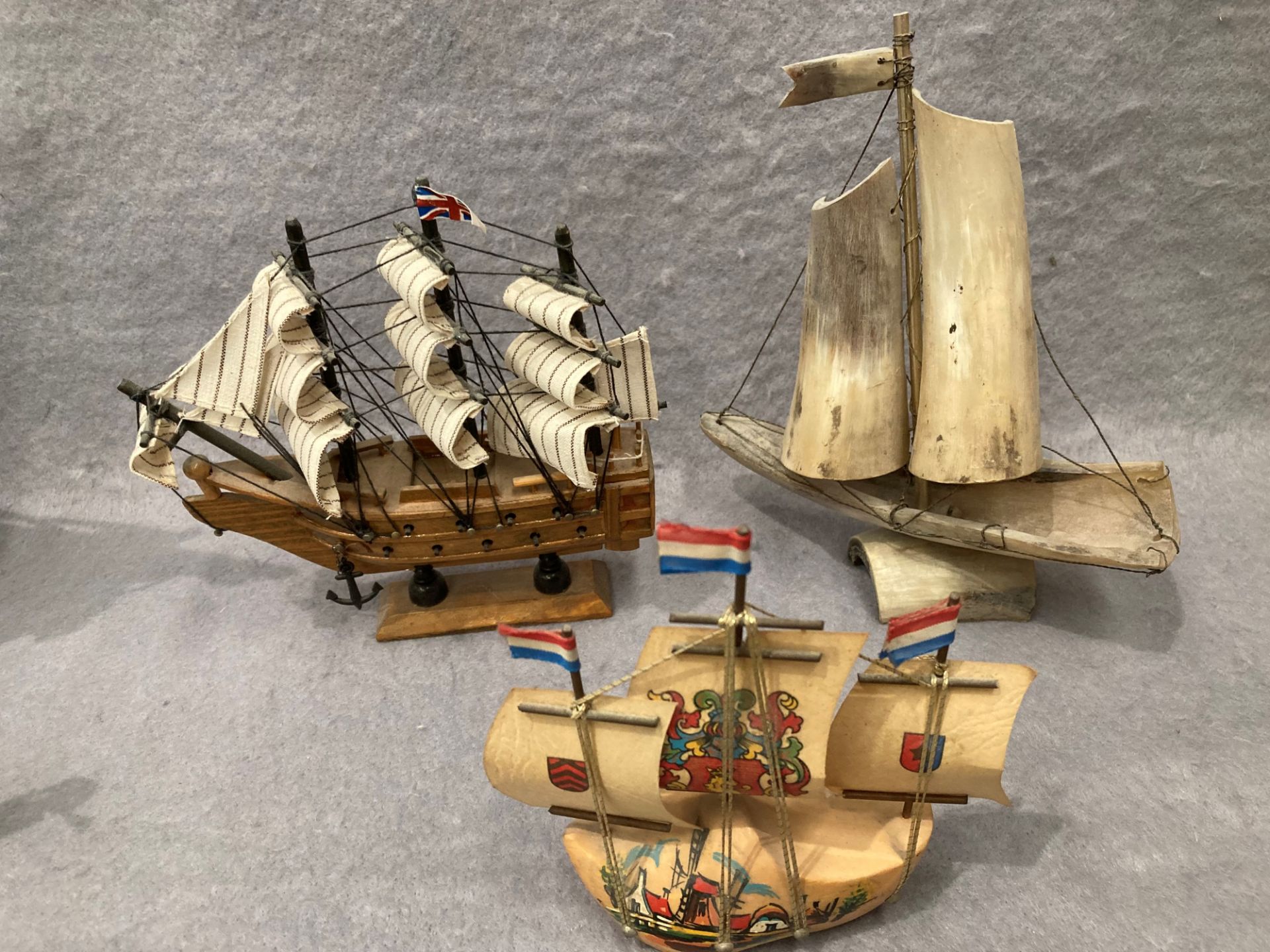 Eight assorted model hand made boats and ships - Image 2 of 3