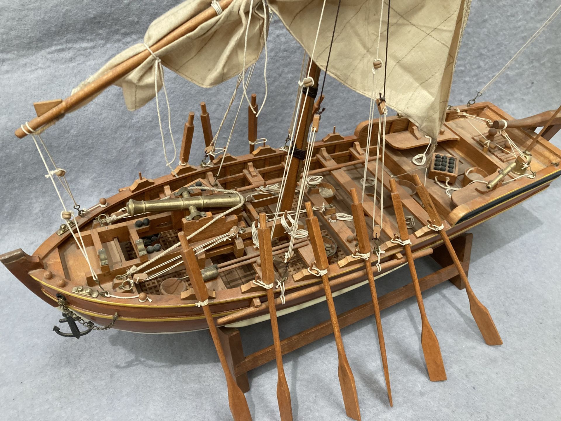 'Nauticalia' London, a wooden model boat, approximately 61cm long x 54cm high, - Image 2 of 3