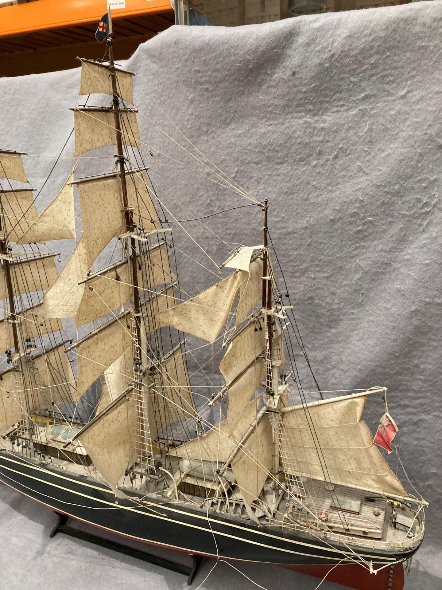 'Cutty Sark', large wooden model ship, - Image 3 of 4