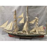 'Cutty Sark', large wooden model ship,