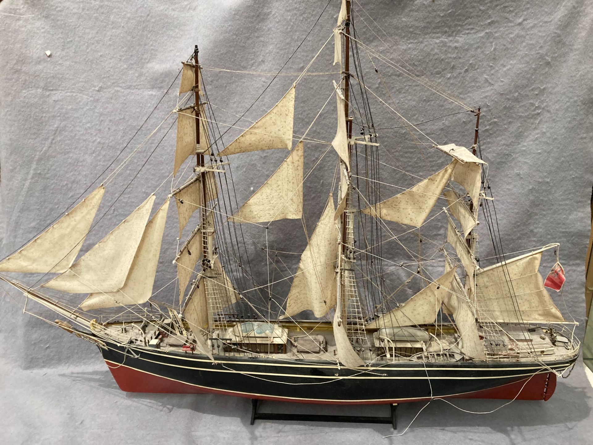 'Cutty Sark', large wooden model ship,