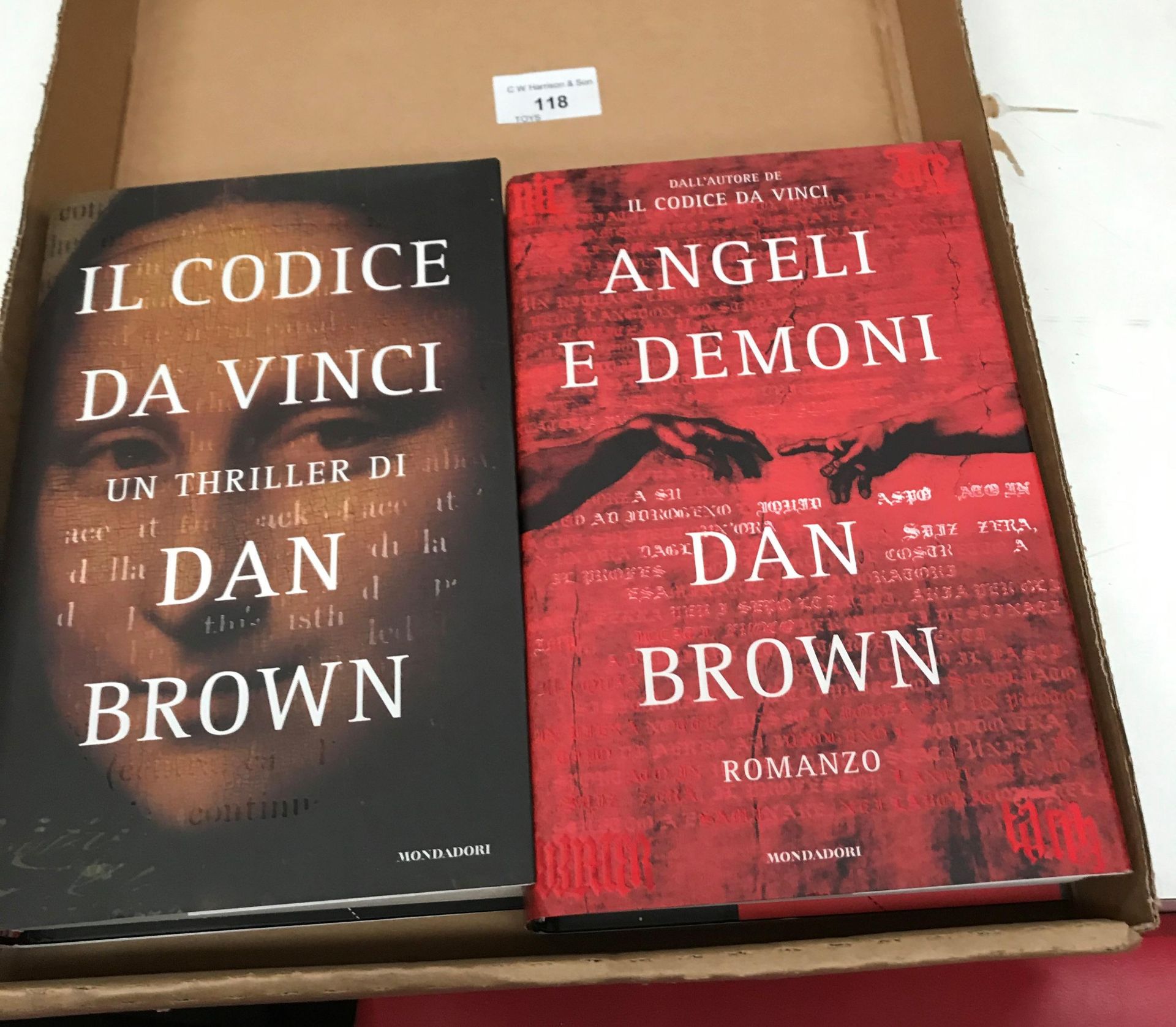 Two Dan Brown novels in Italian