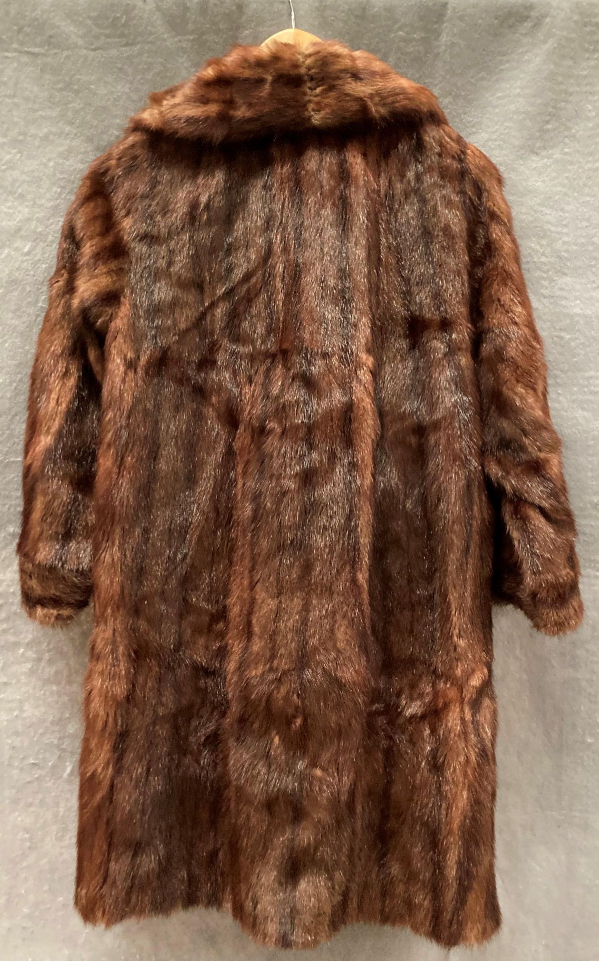 A JW Scott Huddersfield three-quarter length lady's brown fur coat Further Information - Image 3 of 3