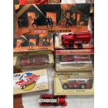 Corgi Classics 97397 Chevrolet Fire Chief Pensacola car and six assorted Matchbox Models of