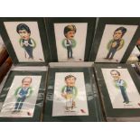 Twenty-one Embassy Snooker Celebrities mounted prints including Joe Johnson, Cliff Thorburn,