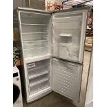 A Beko Frost Free 'A' Class tall upright fridge freezer with water dispense in grey