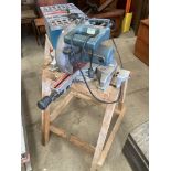Erbauer 216mm (8") sliding mitre saw 1800w model R07W15 240v on wooden stand