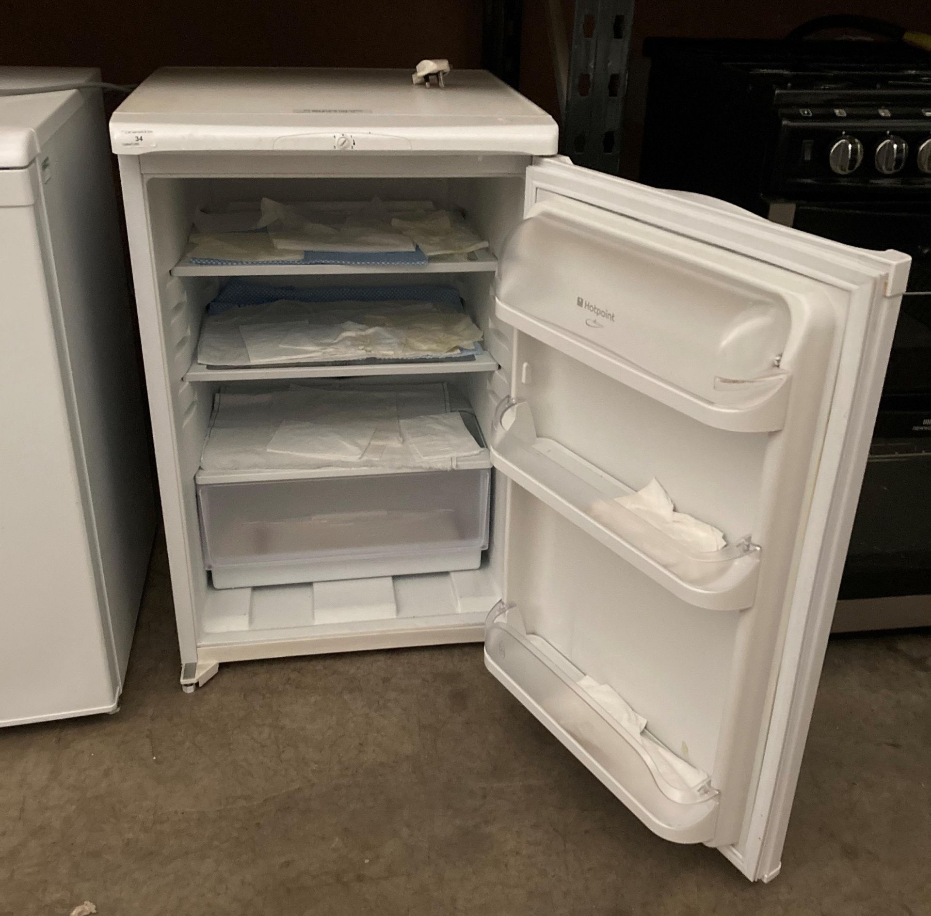 A HotPoint Iced Diamond RLAV 21 under counter fridge