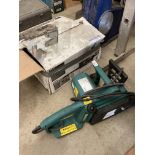 Wickes 450w tile cutting saw and a B&Q electric chain saw FPCS1800A 240v