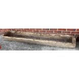 A long wooden trough 230 x 40 x 15cm deep (suffered from wood worm)