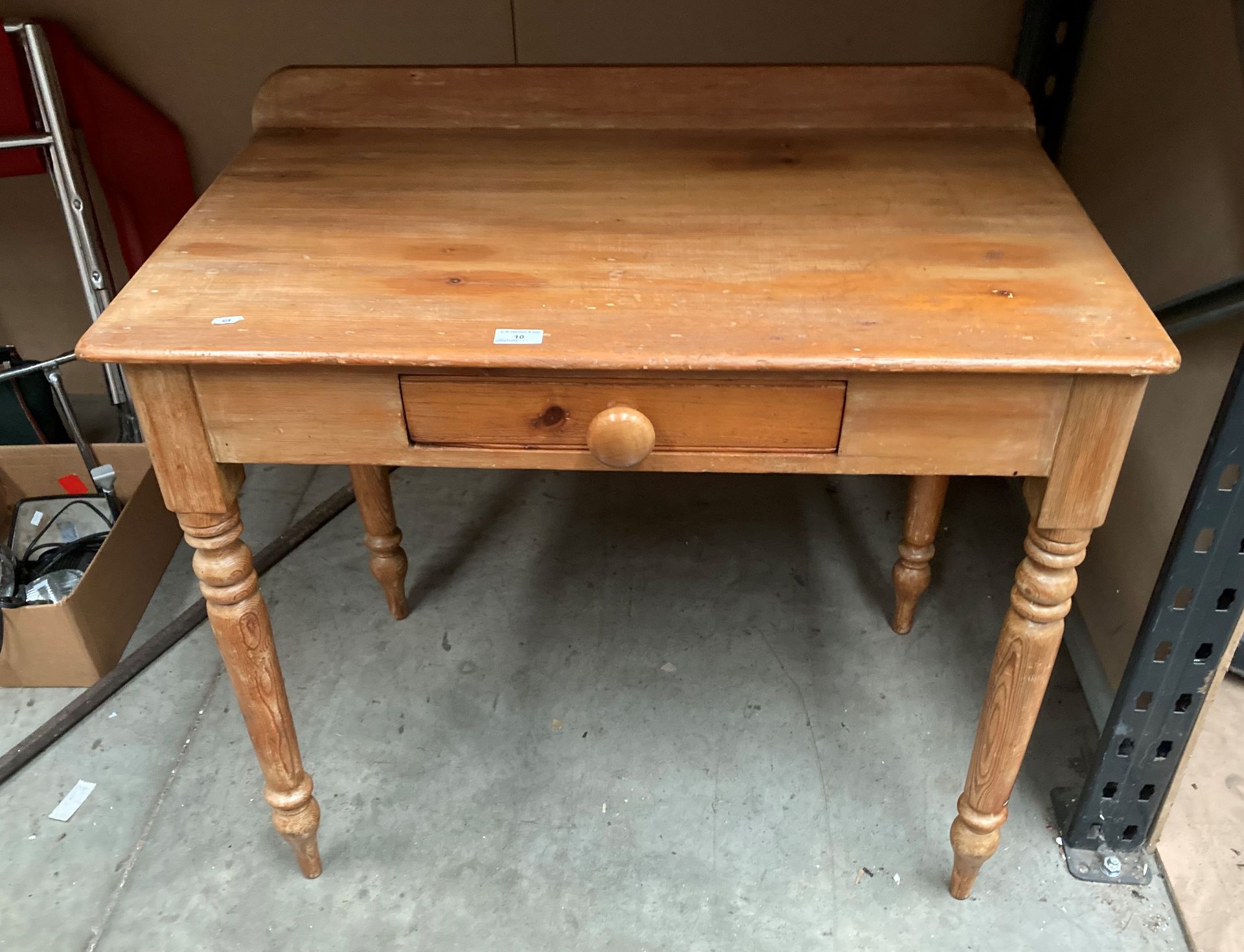 A pine single drawer side table 88 x 52cm