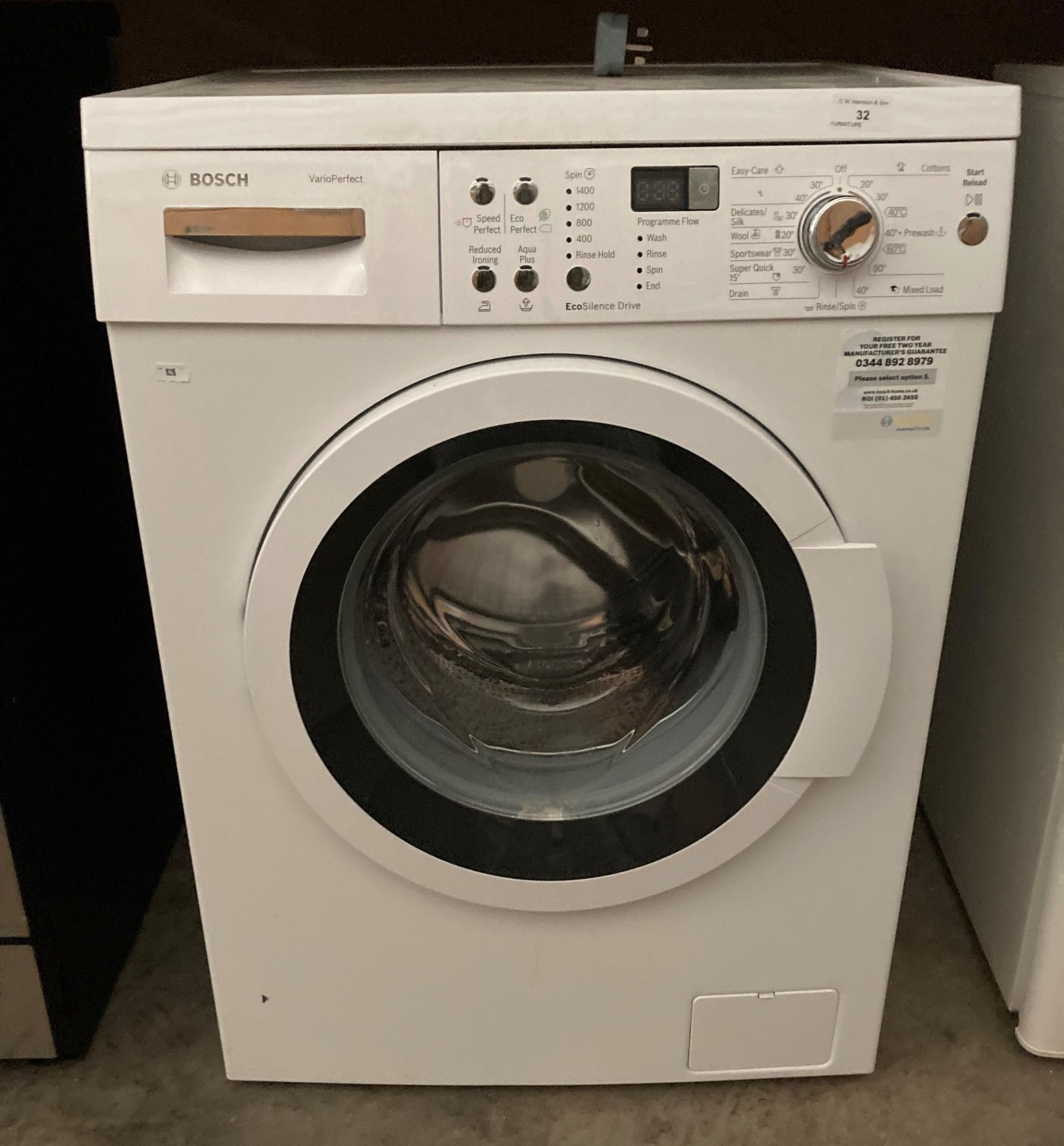 A Bosch Vario Perfect Eco Silence Drive automatic washing machine