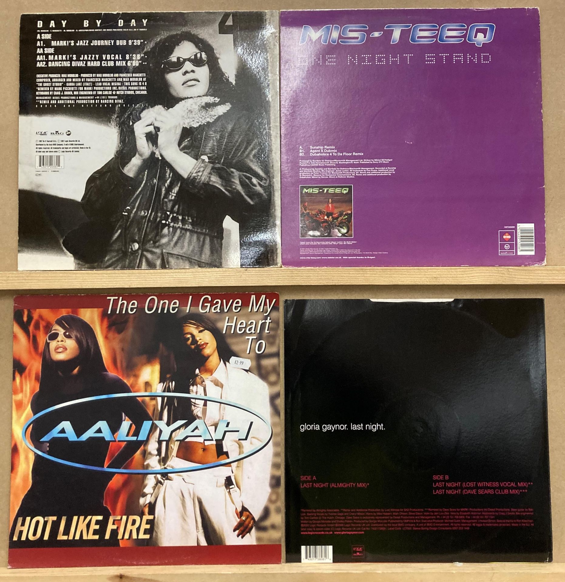 4 X 12” Vinyl - 1 X Gloria Gaynor Last Night, 1 X Aaliyah Hot Like Fire, - Image 2 of 2