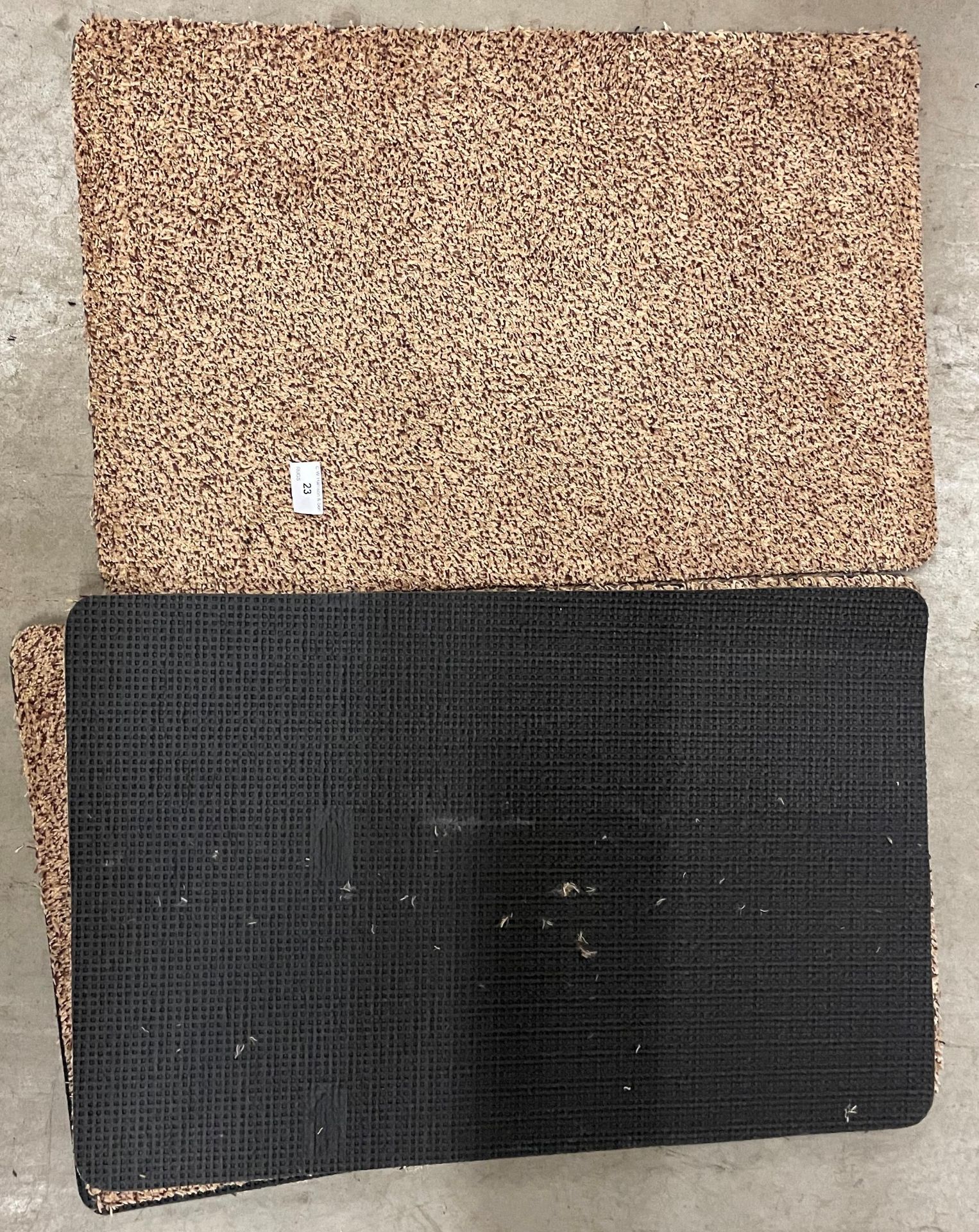 20 x brown speckled rubber backed mats - 60 x 40cm