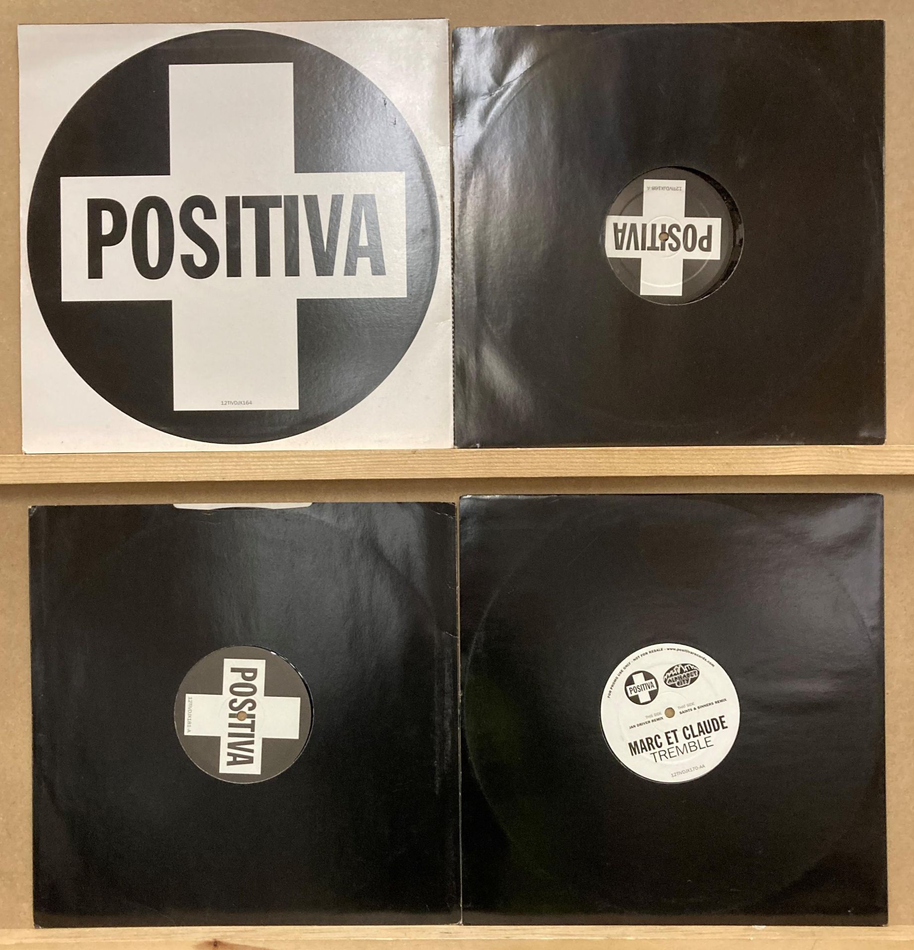 4 x Positiva 12" Vinyl - 1 X DJ Sandy vs Housetrap Overdrive, 1 X Barthezz Infected, - Image 2 of 2