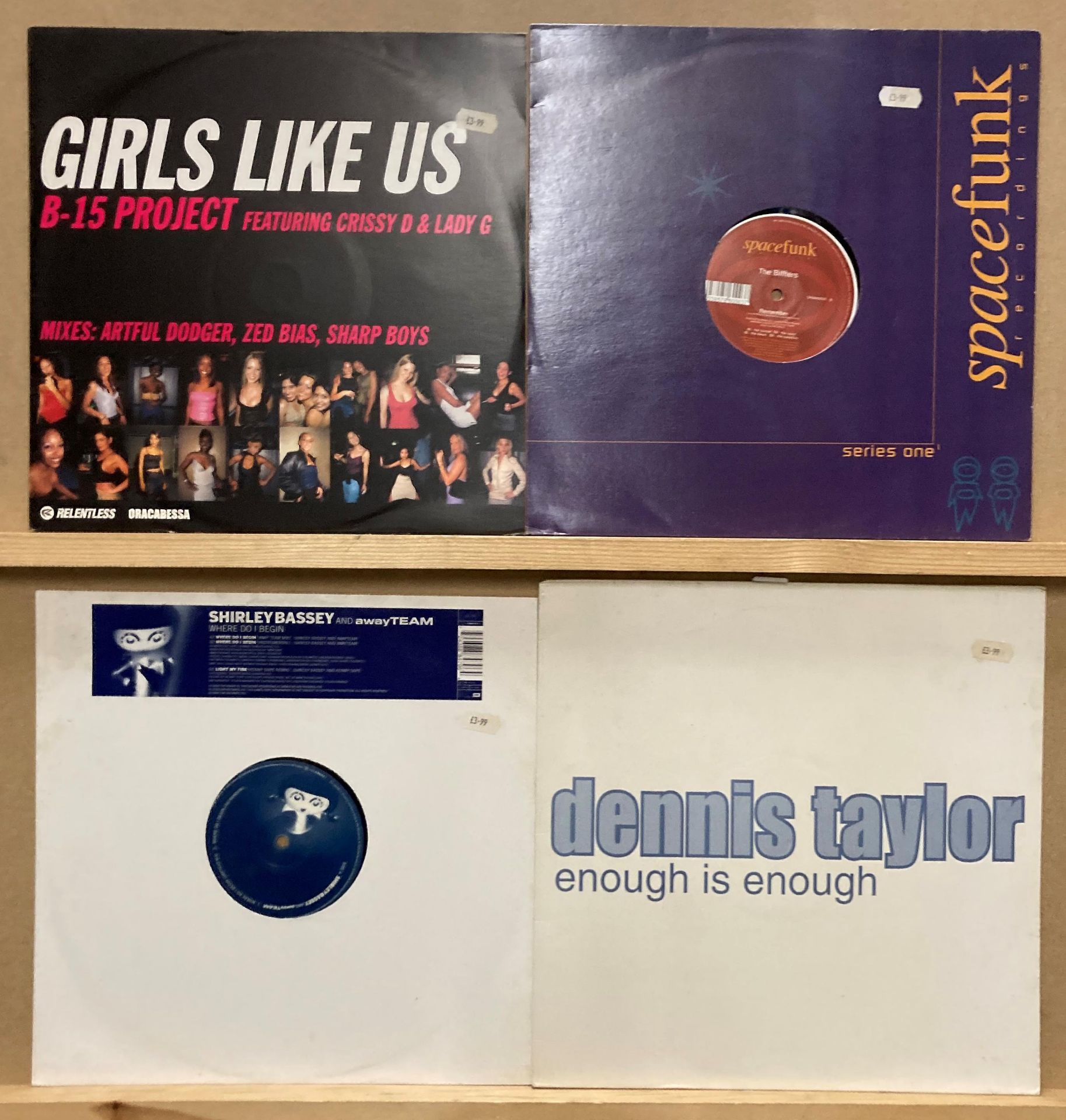 4 X 12” Vinyl - 1 X Girls Like Us B-15 Project, 1 x Spacefunk The Biffters,