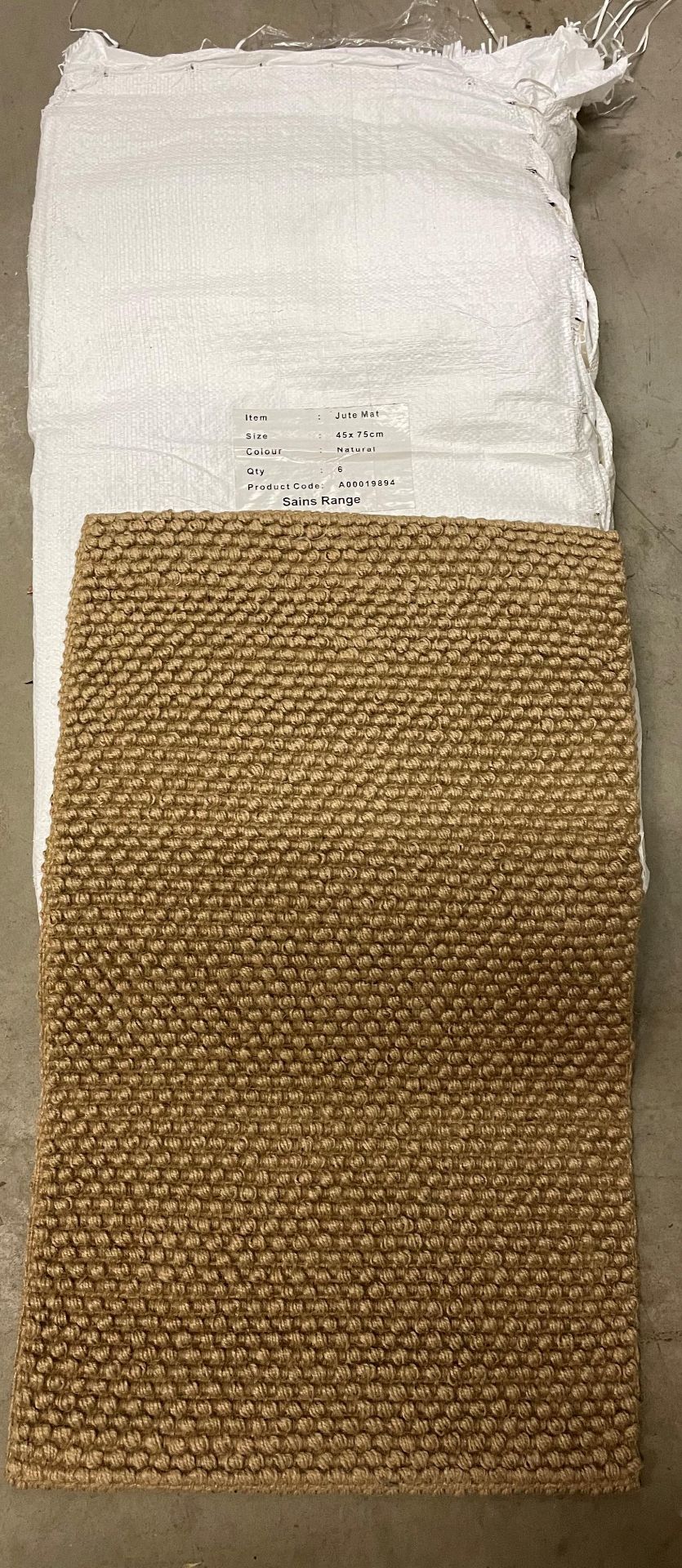 18 x Natural Jute mats 45 x 75cm (3 x outer packs)