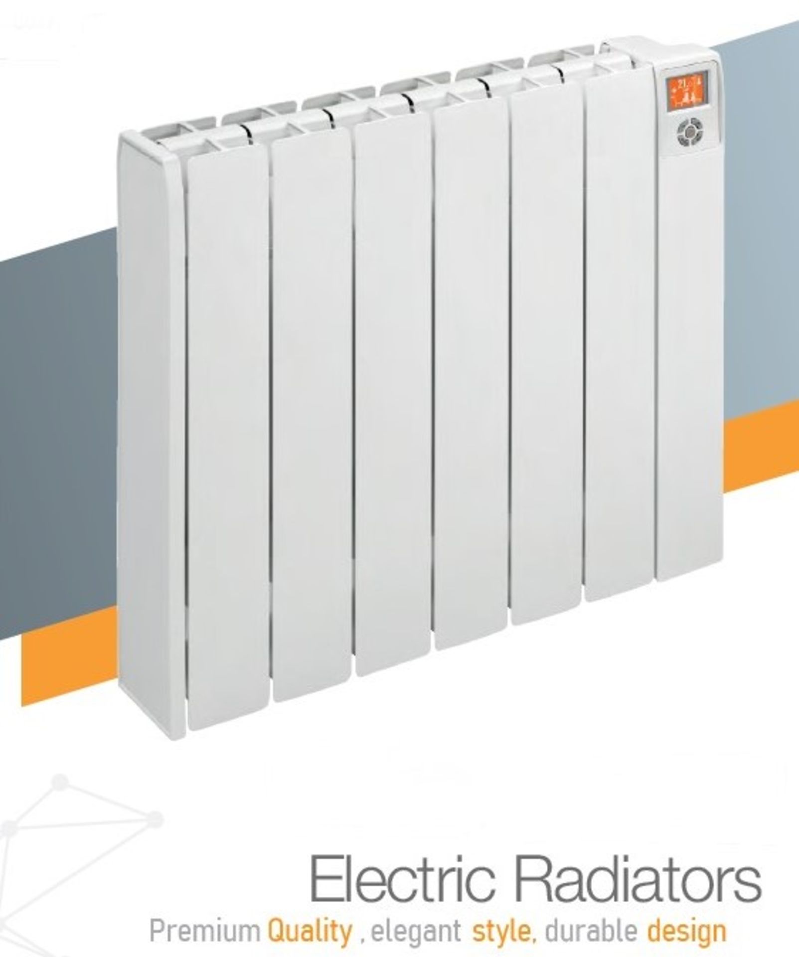 A 1500 Watt Electric Radiator - Fluid Filled with Aluminium Elements, - Image 6 of 6