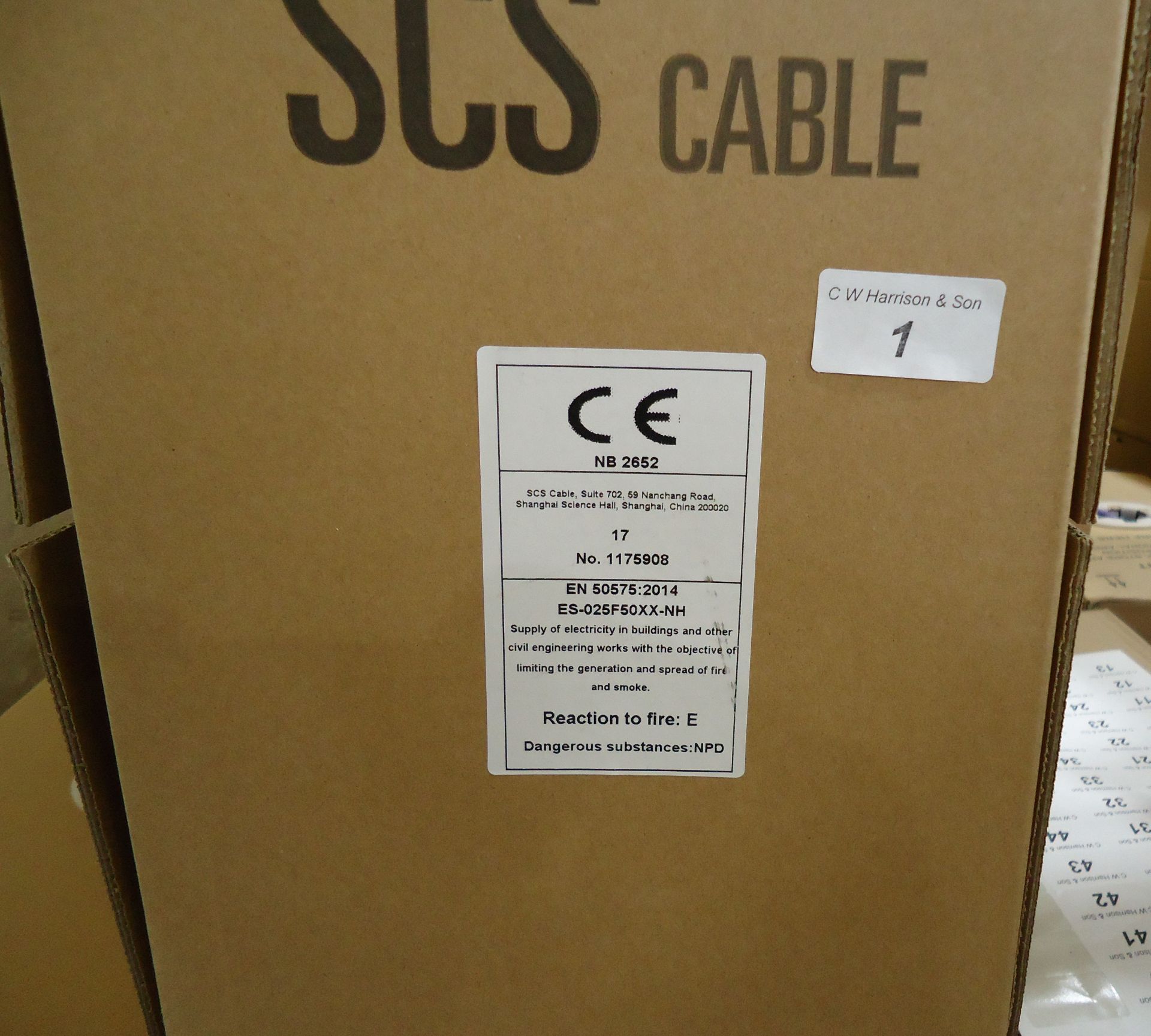 1 x Box (305m) of SCS Cat 5E LSOH LSF Violet Cable - Image 2 of 2