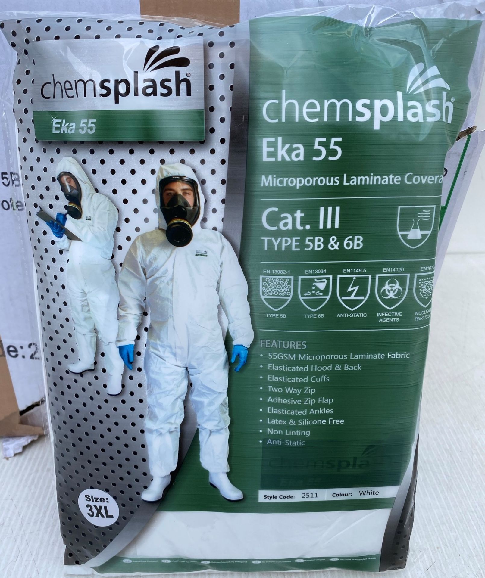 16 x Chemsplash Eka 55 Microporous Laminate Cat.