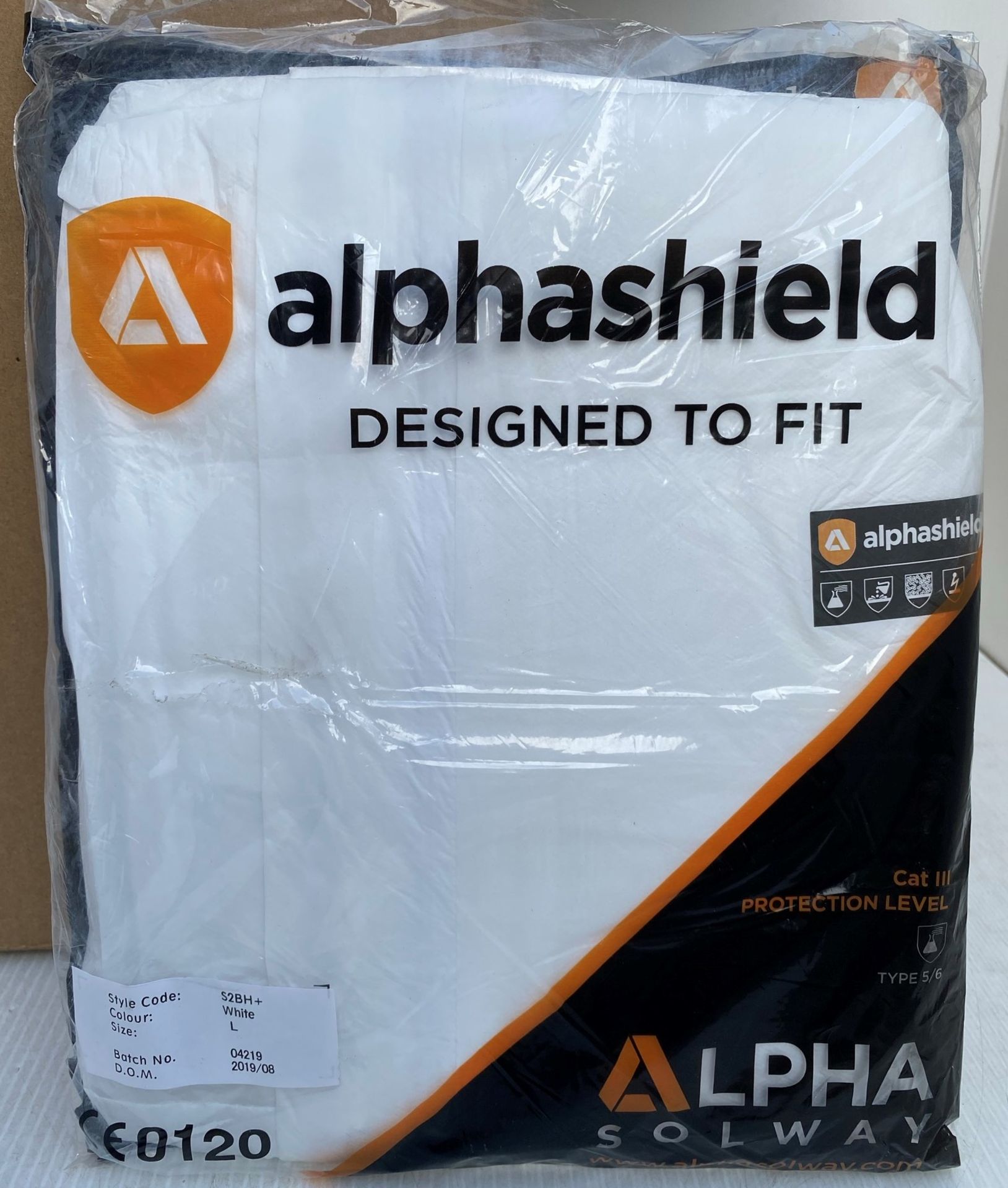 50 x Alpha Solway - Alphashield 2000+ protective S2BH+ white oversuits - Assorted sizes,